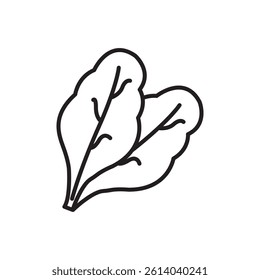 spinach icon line art vector