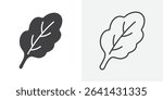 spinach icon Line graphics illustration