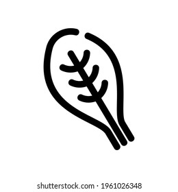 spinach icon or logo isolated sign symbol vector illustration - high quality black style vector icons

