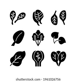 spinach icon or logo isolated sign symbol vector illustration - Collection of high quality black style vector icons
