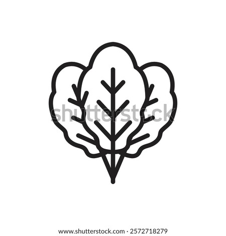 spinach icon Simple thin outline