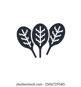 icono de espinaca. Vector. Trazo editable. signo de estilo lineal para uso Diseño web, logotipo. Ilustración de símbolo.