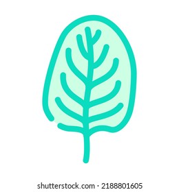 spinach leaf color icon vector. spinach leaf sign. isolated symbol illustration