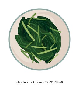 spinach in a plate icon isolated