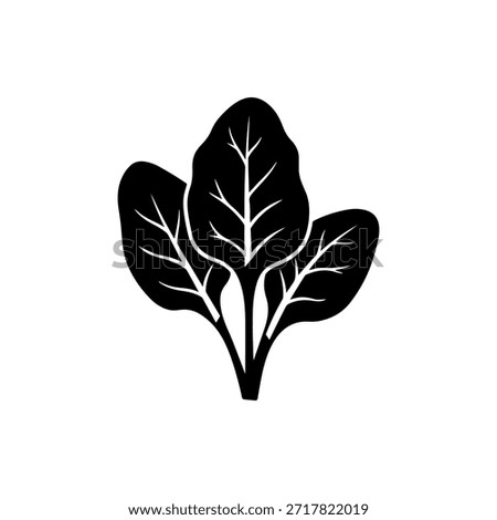 Spinach silhouette vector flat illustration design.