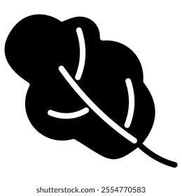 Spinach silhouette vector isolated on a white background.