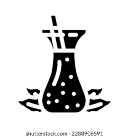 spinach smoothie drink glyph icon vector. spinach smoothie drink sign. isolated symbol illustration