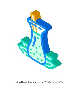 spinach smoothie drink isometric icon vector. spinach smoothie drink sign. isolated symbol illustration