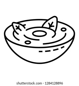 Spinach soup icon. Outline spinach soup vector icon for web design isolated on white background