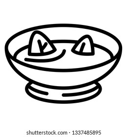 Spinach soup icon. Outline spinach soup vector icon for web design isolated on white background