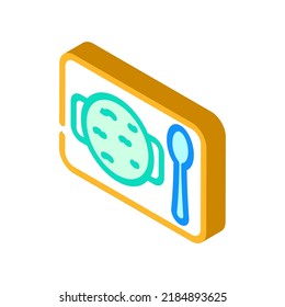 spinach soup isometric icon vector. spinach soup sign. isolated symbol illustration