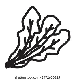 Spinat Vektorgrafik Line Icon Design