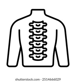 Spinal Anatomy icon line vector illustration