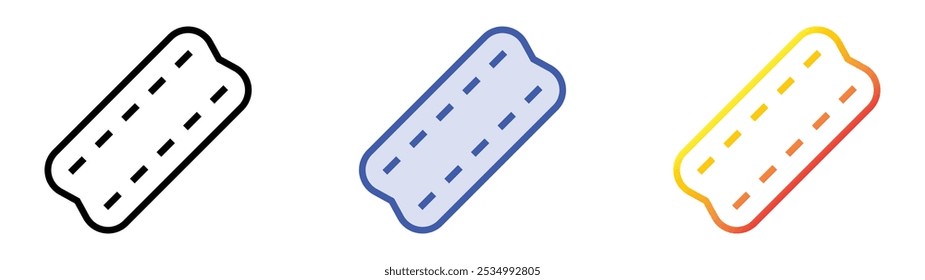 spinal board icon. Linear, Blue Fill and Gradient Style Design Isolated On White Background