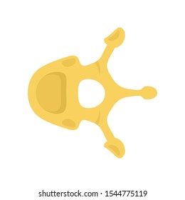 Spinal bone flat icon. Vector Spinal bone in flat style isolated on white background. Element for web, game and advertising