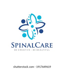 Vector de diseño de logotipo de cuidado espinal