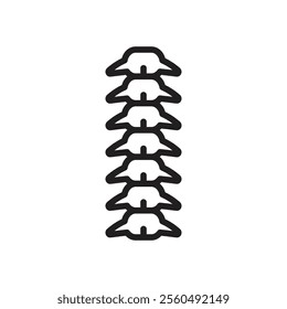 Spinal column icon Black and white logo