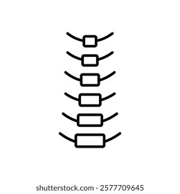 Spinal column icon Flat simple outline