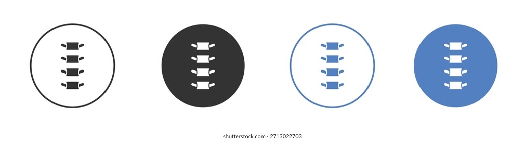 Icono de columna vertebral simple Vector minimalista EPS