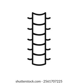 Spinal column icon Simple thin line flat symbol