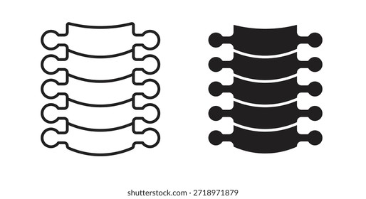 Ícone da coluna vertebral. Símbolo, ilustração de logotipo. conjunto de ícones gráficos