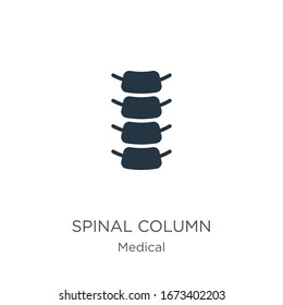 Spinal column icon vector. Trendy flat spinal column icon from medical collection isolated on white background. Vector illustration can be used for web and mobile graphic design, logo, eps10