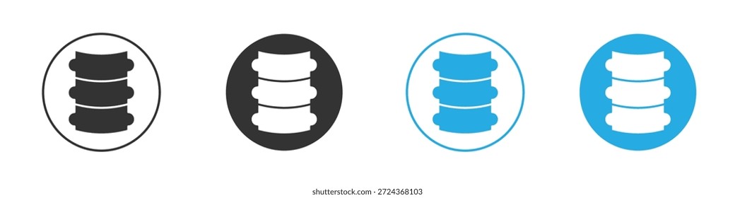 Elemento de diseño de iconos de columna vertebral. Ilustración vectorial sobre fondo blanco.