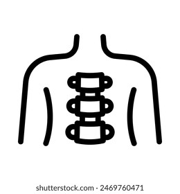 gráfico de Vector de ilustración de icono de línea de columna vertebral. Ilustración de elemento simple gráfico de Vector, adecuado para App, Sitios web y presentaciones aisladas sobre fondo blanco