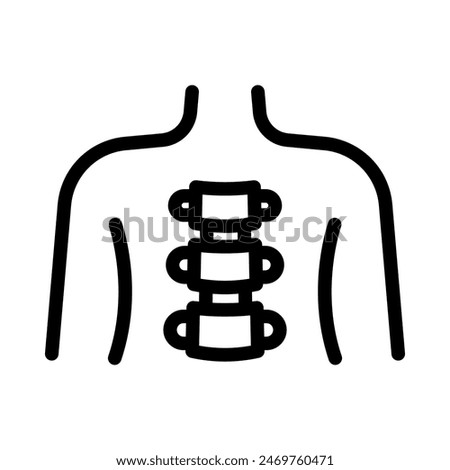 spinal column line icon illustration vector graphic. Simple element illustration vector graphic, suitable for app, websites, and presentations isolated on white background