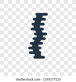 Spinal column vector icon isolated on transparent background, Spinal column transparency logo concept