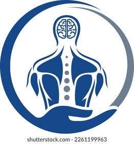 spinal cord care health logo design