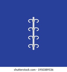 Spinal cord flat icon. Simple style leukemia symbol. Human anatomy sign. Logo design element. T-shirt printing. Vector for sticker.