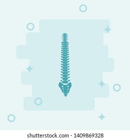 Spinal Cord Icon. Simple icon, blue colored icon illustration. - Vector