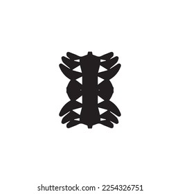 Spinal cord icon. Simple style spinal cord company poster background symbol. Spinal cord brand logo design element. Spinal cord t-shirt printing. Vector for sticker.
