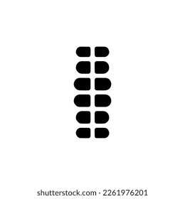 Spinal cord icon. Simple style spinal curvature poster background symbol. Spinal cord brand logo design element. Spinal cord t-shirt printing. vector for sticker.