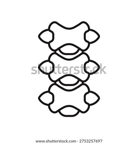 spinal cord icons minimalist flat style design, spinal cord Vector illustration on white background
