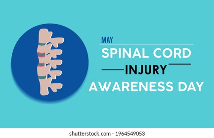 Spinal Cord Injury Awareness Day Prevention and awareness Vector Concept. Banner, Poster Spinal Cord Injury Awareness Campaign Template.