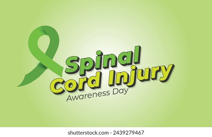 Spinal cord injury awareness day. background, banner, card, poster, template. Vector illustration.