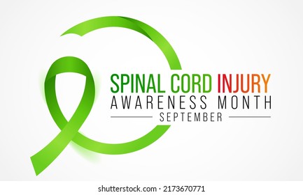 Spinal Cord injury awareness month is observed every year in September, individuals with SCI often overcome the challenges of their condition and go on to lead normal, happy lives. Vector illustration