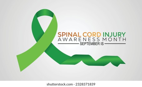 Spinal Cord injury awareness month is observed every year in September. banner design template Vector illustration background design.