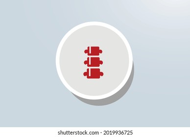 Spinal Cord Injury Icon Vector Design