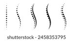Spinal cord vector icons. Spine icon set. Simple set of spine vector icons. Vector spine icons