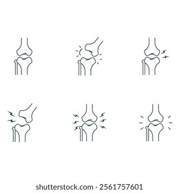 Spinal cord vector icons. Spine icon set. Simple set of spine vector icons. Vector spine icons. Human bone