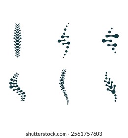 Spinal cord vector icons. Spine icon set. Simple set of spine vector icons. Vector spine icons. Human bone