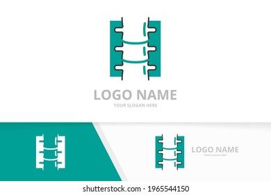 Spinal diagnostic center logotype design. Spine logo design template.