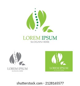 Spinal diagnostics, spine care and spine health.With modern vector icon design concept