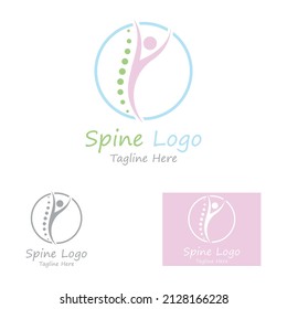 Spinal diagnostics, spine care and spine health.With modern vector icon design concept