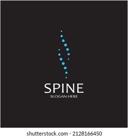 Spinal diagnostics, spine care and spine health.With modern vector icon design concept