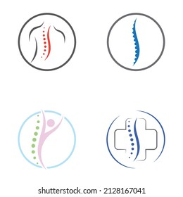 Spinal diagnostics, spine care and spine health.With modern vector icon design concept