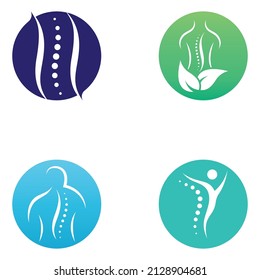 Spinal diagnostics, spine care and spine health.With modern vector icon design concept